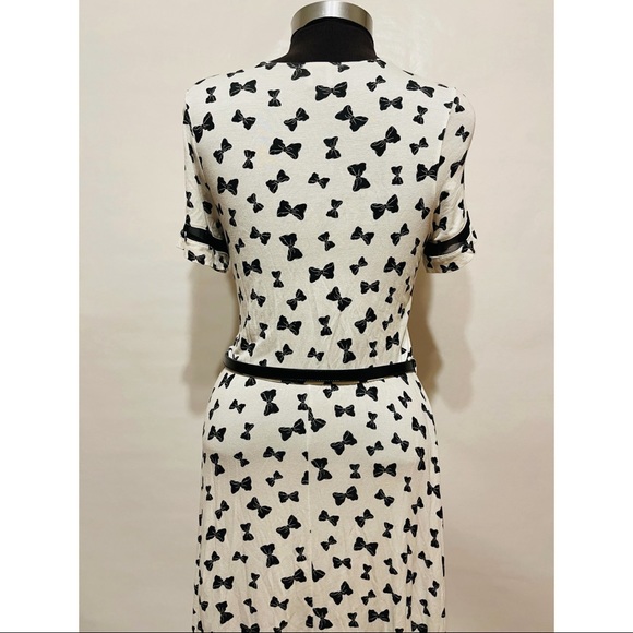 ASOS black & white bow print dress - Picture 3 of 4